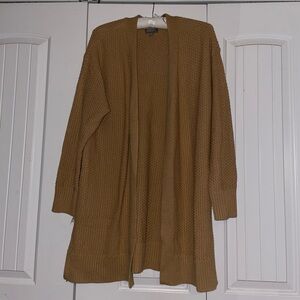 Style & Co. Tan Open-Front Cardigan